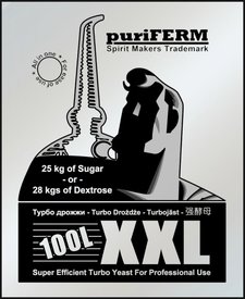 Спиртовые турбо дрожжи Puriferm UK-XXL на 100 литров браги