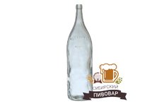 Стеклянная бутыль - Русская четверть  3,07 л с пробкой