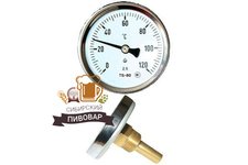 Термометр биметаллический, осевой 63мм (о-150С)