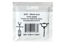 Винные дрожжи Gervin - GV5 универсальные для белых фруктовых вин